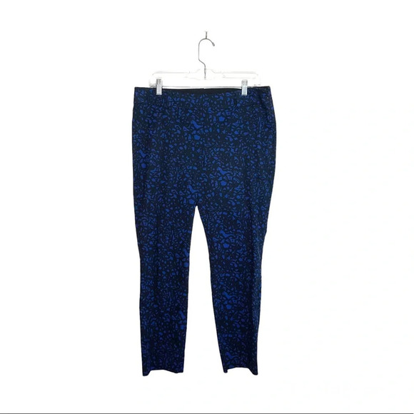 Ann Taylor Chelsea Crop Black & Blue Printed High Rise Pants 10 Women’s - Picture 13 of 13